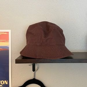 Brown bucket hat